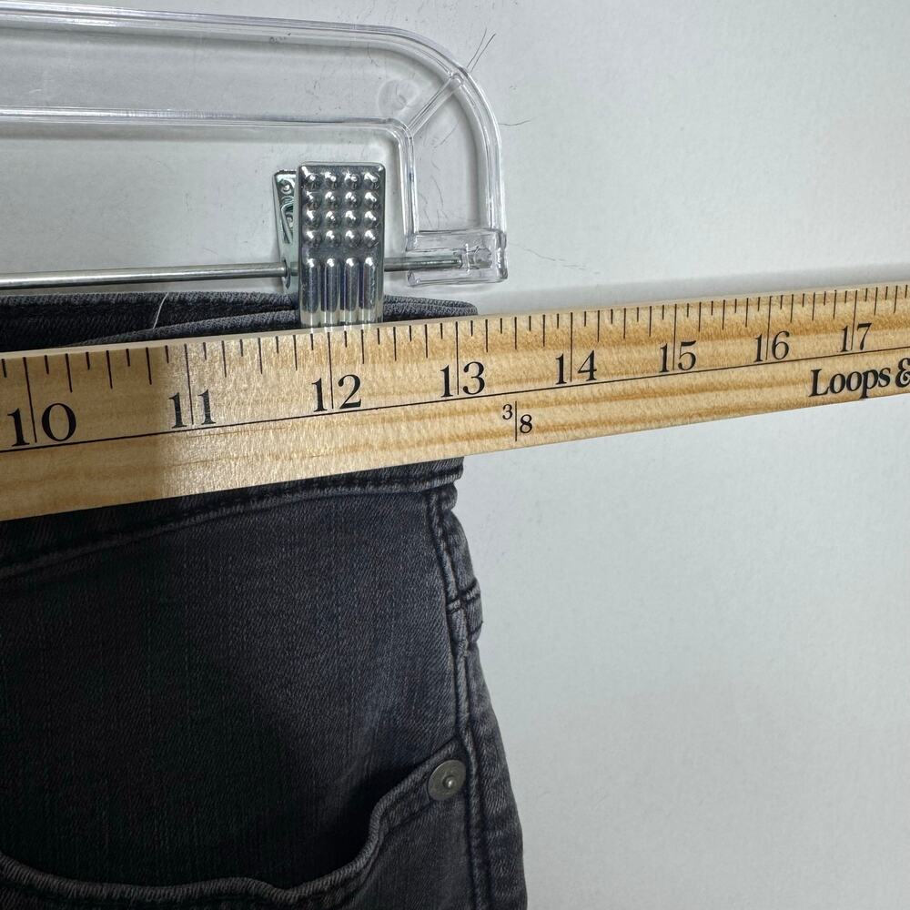 Madewell‎ Cali Demi-Boot Jeans Women’s Sz 26 Black Button Fly High Rise Stretch - Picture 8 of 15